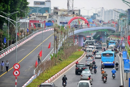 Hà Nội: Khánh thành, đưa vào khai thác cầu vượt nút giao An Dương - đường Thanh Niên