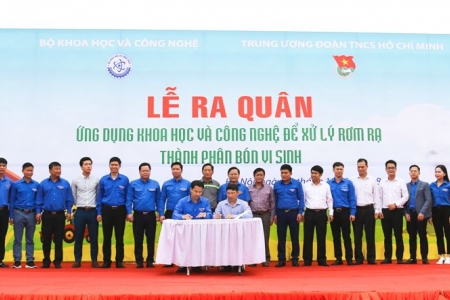 Ứng dụng khoa học công nghệ để xử lý rơm rạ thành phân vi sinh