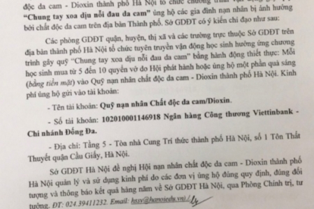 Phát động mua sách ủng hộ nạn nhân da cam là theo chủ trương của Sở Giáo dục và Đào tạo