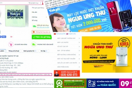 NTD hoang mang trước thông tin "máy lọc nước Yakyo quảng cáo có thể ngừa ung thư"