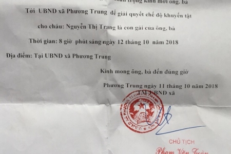 Xã Phương Trung (huyện Thanh Oai, Hà Nội): Bệnh nhân tâm thần đã được nhận tiền trợ cấp