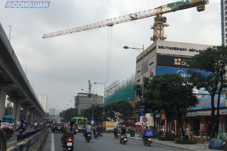 Thanh Xuân (Hà Nội): Thi công dự án Golden-Lan Building, “tử thần” treo lơ lửng trên đầu người dân