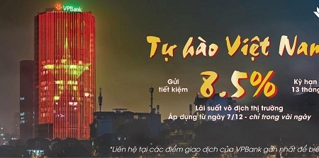 Sôi động cùng AFF Cup 2018, VPBank tăng mạnh lãi suất tiết kiệm dài hạn