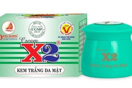 Đình chỉ, thu hồi mỹ phẩm kem trắng da mặt X2