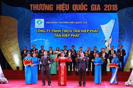 Tân Hiệp Phát tiếp tục là doanh nghiệp có sản phẩm đạt Thương hiệu quốc gia 2018