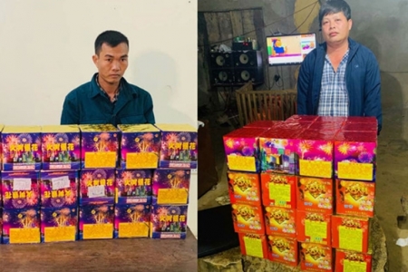 Thanh Hoá: Bắt hai đối vận chuyển gần 90 kg pháo về bán kiếm lời