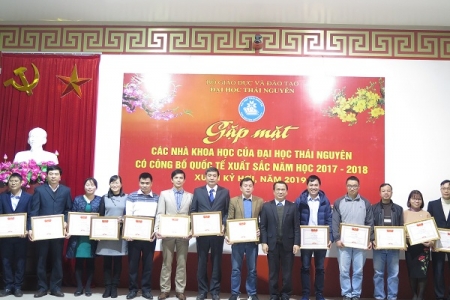 Đại học Thái Nguyên: Tôn vinh các NKH có công bố quốc tế xuất sắc năm 2017-2018