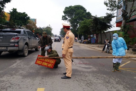 Thanh Hóa: Lập nhiều chốt kiểm dịch ngăn chặn dịch tả lợn Châu Phi