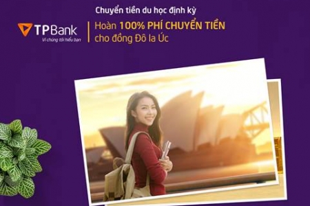 TPBank hoàn 100% phí chuyển tiền du học Australia