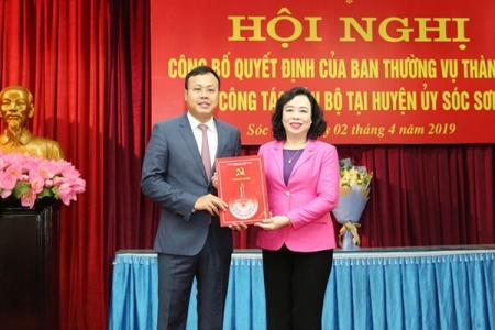 Ông Phạm Quang Thanh được điều động về làm Phó bí thư Huyện ủy Sóc Sơn