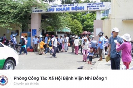 Cảnh giác với fanpage giả mạo Bệnh viện Nhi Đồng 1 để kêu gọi tiền ủng hộ