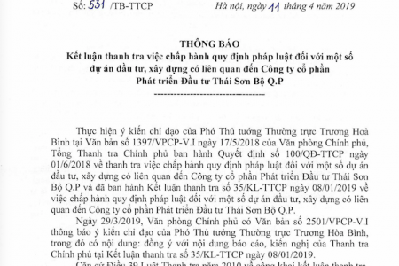 Công ty Thái Sơn: Phát lộ loạt vi phạm “khủng”