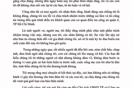 Đà Nẵng: Vợ ông Nguyễn Hữu Linh gửi bức tâm thư tới cộng đồng mạng