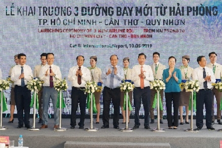 Thủ tướng dự lễ khai trương 3 đường bay từ Hải Phòng