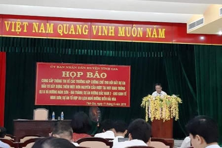 Tĩnh Gia (Thanh Hóa): Sẽ cưỡng chế thu hồi đất đối với 11 hộ dân để bàn giao mặt bằng các dự án trọng điểm