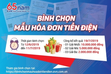 Phát động chương trình bình chọn mẫu hóa đơn tiền điện mới