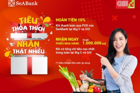 SeABank ưu đãi hấp dẫn khi mua sắm tại Big C