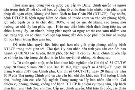 Lạng Sơn triển khai quyết liệt các giải pháp phòng, chống dịch tả lợn châu Phi