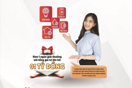 Agribank triển khai chương trình khuyến mại “Thanh toán liền tay - Vận may chờ đón”