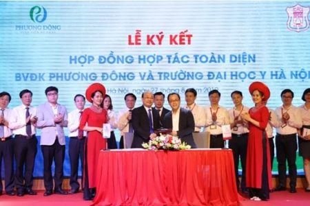 Bệnh viện Đa khoa Phương Đông cùng Đại học Y Hà Nội hợp tác toàn diện chuyên sâu về y tế