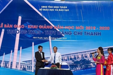 Trung Nam Group bàn giao ngôi trường 45 tỷ nhân dịp khai giảng năm học mới