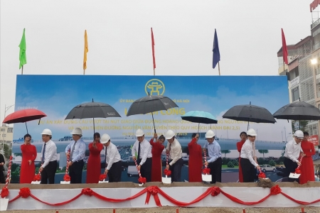 Hà Nội: Khởi công cầu vượt tại nút giao Hoàng Quốc Việt – Nguyễn Văn Huyên