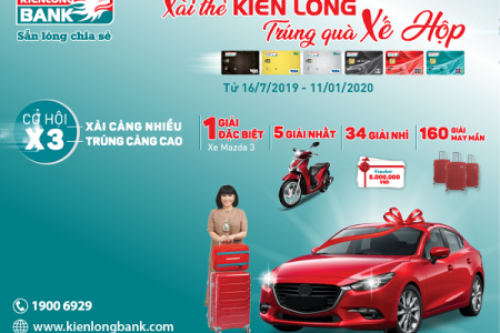 Kienlongbank chúc mừng 39 khách hàng thẻ tín dụng trúng thưởng đợt 1