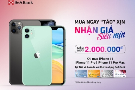 Mua IPhone với giá siêu ưu đãi trên tiki, lazada bằng thẻ SeA Bank