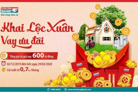 “Khai lộc Xuân, vay ưu đãi” tại Kienlongbank