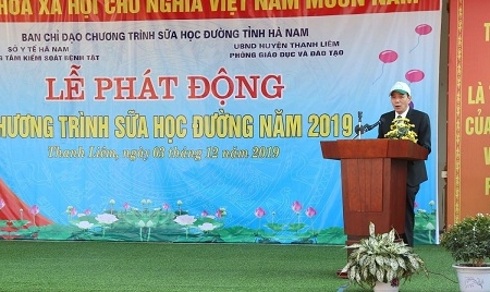 Hà Nam trang trọng tổ chức lễ phát động chương trình ‘Sữa học đường’