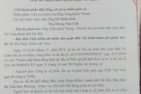 Quận Bắc Từ Liêm: Tòa tuyên án Trường Pascal và Newton nhận lại Ngôi trường trên lô TH1