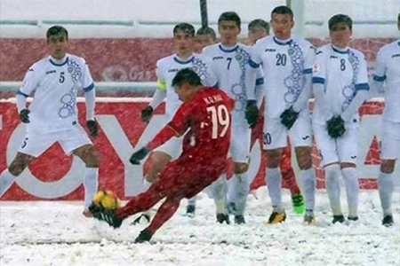 Siêu phẩm “cầu vồng trong tuyết” của Quang Hải trở thành Bàn thắng biểu tượng của U23 châu Á