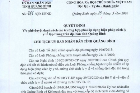 Quảng Bình: Cách ly tập trung 43 người trên xe khách từ Thái Lan về