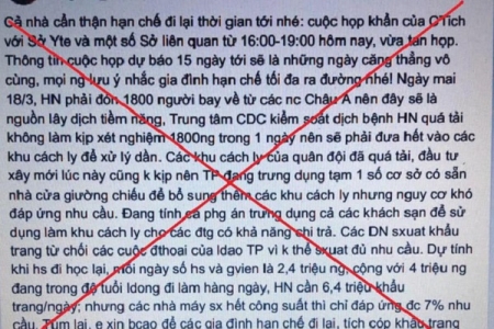 Tung tin Hà Nội 'vỡ trận' chống dịch Covid-19, hai đối tượng bị xử lý