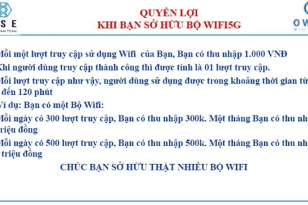 Người tiêu dùng không tham gia dự án OWIFI của CSE