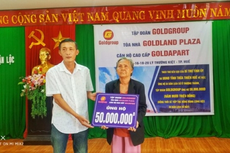 Huế: Tập đoàn GOLD GROUP hỗ trợ hộ nghèo khu vực Thượng Thành