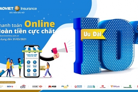 “Thanh toán online, hoàn tiền cực chất” cùng Bảo hiểm Bảo Việt