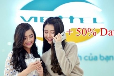 Nhà mạng đồng loạt tặng 50% dung lượng tất cả gói cước di động