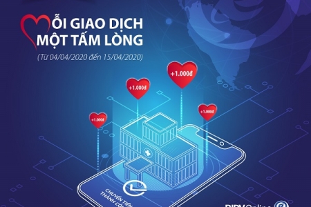 Mỗi giao dịch online, khách hàng cùng BIDV góp 1.000 đồng chống dịch Covid-19