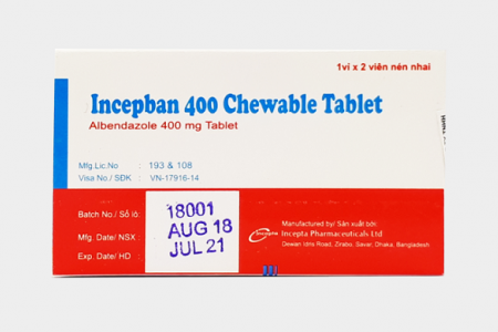 Đình chỉ lưu hành thuốc viên nén nhai Incepan 400 Chewable Tabelet (Albendazole)