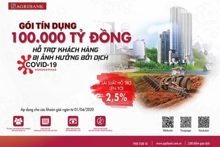 Agribank tiếp tục giảm lãi suất gói tín dụng 100.000 tỷ đồng hỗ trợ khách hàng bị ảnh hưởng bởi Covid-19