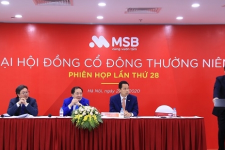 Đại hội cổ đông MSB đặt mục tiêu lợi nhuận năm 2020 đạt 1.439 tỷ