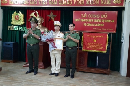 Công an Thanh Hóa công bố Trưởng phòng An ninh điều tra