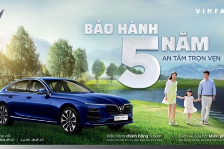 VinFast triển khai chương trình "Trước bạ 0 đồng - Bảo hành 5 năm" cho dòng xe Lux