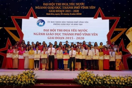 Vĩnh Yên (Vĩnh Phúc): Tôn vinh tập thể, cá nhân ngành giáo dục có thành tích trong phong trào thi đua yêu nước