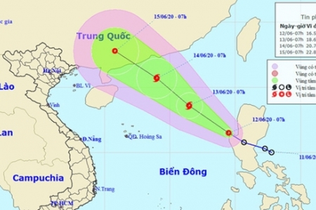 Ngày mai, áp thấp nhiệt đới vào biển Đông gây gió giật cấp 9, có khả năng thành bão