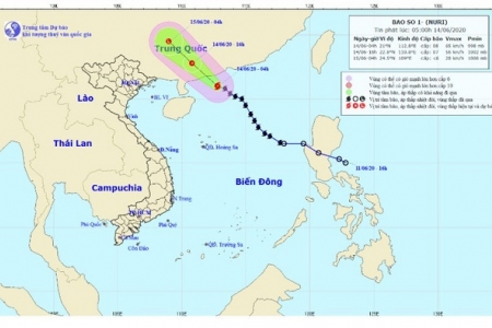 Bão số 1 gây mưa dông, cảnh báo lũ, lũ quét và sạt lở đất trên các sông