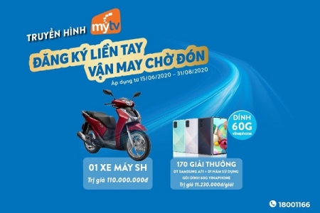 MyTV bùng nổ khuyến mại hè với quà tặng hơn 2 tỷ đồng cho khách hàng đăng ký mới