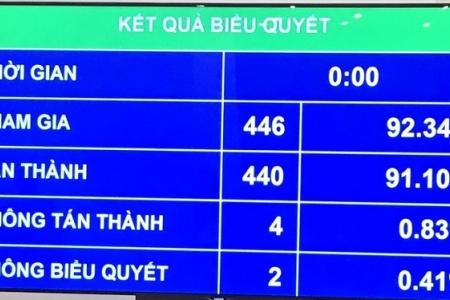 Quốc hội biểu quyết thông qua Nghị quyết giảm thuế thu nhập doanh nghiệp phải nộp của năm 2020