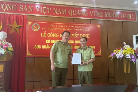 Ông Lê Quang Tú được bổ nhiệm giữ chức vụ Phó Cục trưởng Cục Quản lý thị trường Bắc Giang